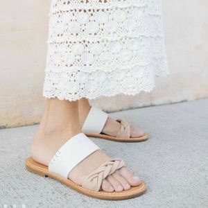 Soludos Braided Slide Sandal - White